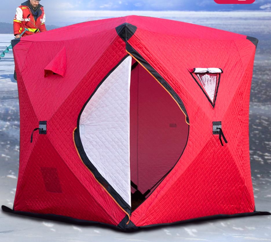 Cheap Goat Tents Cold Proof Winter Fishing Tent CottonTthickened Ice Fishing Tent Outdoor Camping Snow Quick Opening Camouflage Tent Tents 